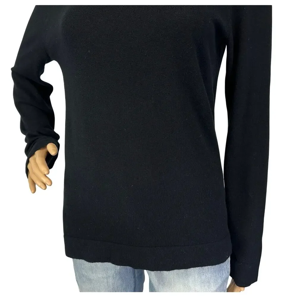 J. Crew Cotton Wool Blend Teddie Sweater Black F5199 Size S